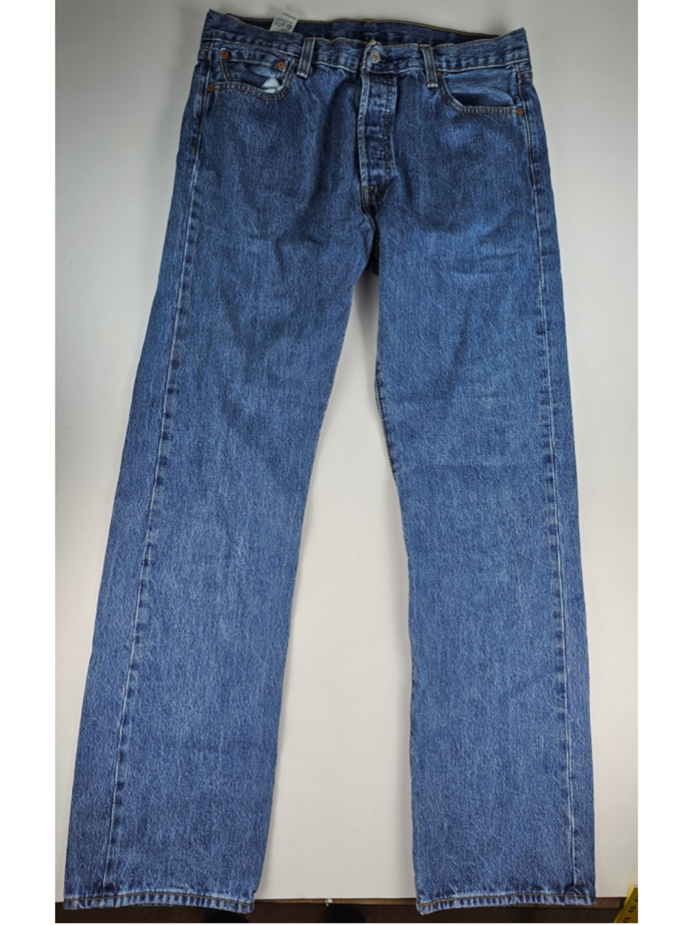 Levi's 501 Original Fit Jeans Men's 36x34 Blue Medium Wash Button Fly Straight